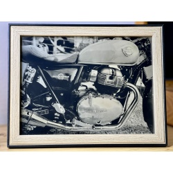 Photo collodion humide moto royal enfield